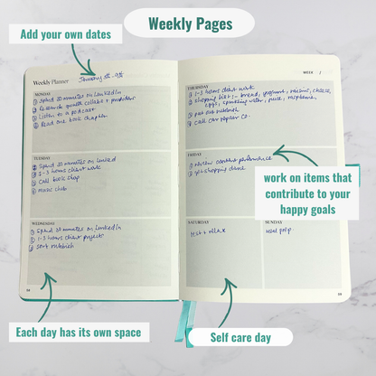 Surprisingly Successful – Undated Weekly Planner - Teal